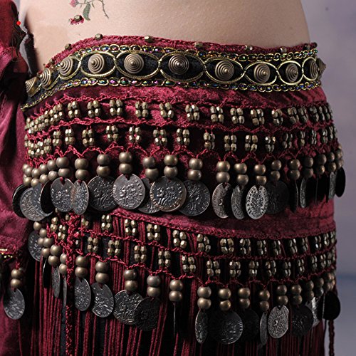 Cinturón con Flecos para Danza del Vientre de Turkish Emporium, Estilo Tribal