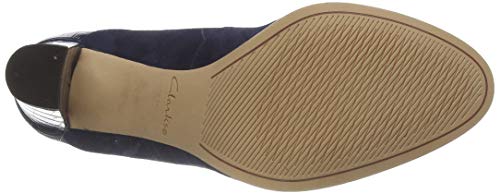 Clarks Kaylin Alba, Zapatos de Tacón Mujer, Azul (Navy Combi Navy Combi), 38 EU