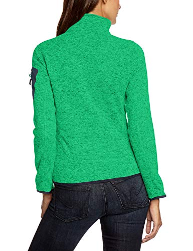 CMP Fleece Knit Tech Sudadera Forro Polar, Mujer, Verde (Ice Mint/Emerald), D40 (M)