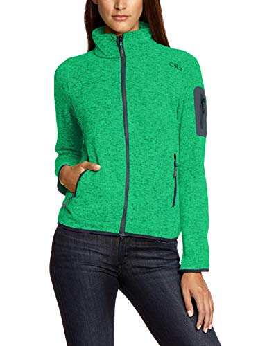CMP Fleece Knit Tech Sudadera Forro Polar, Mujer, Verde (Ice Mint/Emerald), D40 (M)