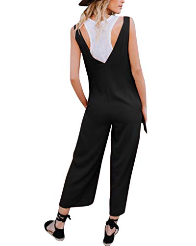 CNFIO Peto Vaquero Mujer Verano Monos Trabajo Mujer Pantalones Mujer Jumpsuit Sin Mangas
