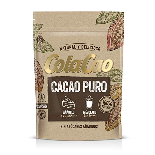 Cola Cao Puro:100% Cacao Natural y sin Aditivos, 250g