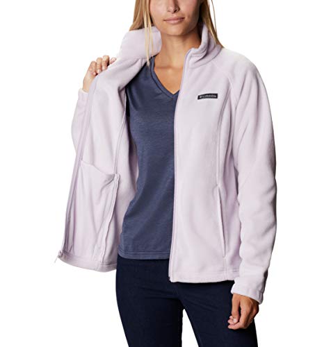 Columbia Benton Springs Full Zip Chaqueta con forro, Lila pálida, XL para Mujer