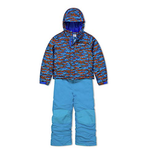 Columbia Buga Conjunto para la Nieve, Niños, Mezcla azul (State Orange Trees), Talla: 4T