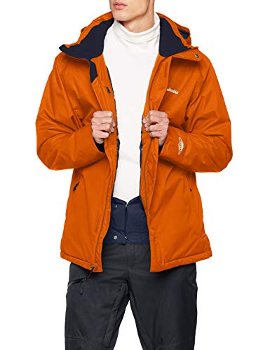 Columbia Chaqueta de esquí Impermeable para Hombre, Ride On Ski Jacket, Naranja (Backcountry Orange), Talla XL