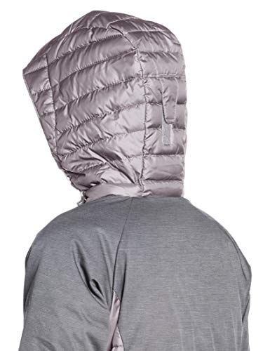 Columbia Chaqueta de esquí repelente al agua para mujer, Salcantay Hooded Jacket, Poliéster, Gris (Astral Twill Print), Talla M, 1699111
