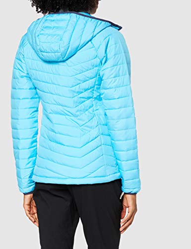 Columbia Chaqueta Impermeable con Capucha para Mujer, Powder Lite Hooded, Azul (Atoll), Talla XL