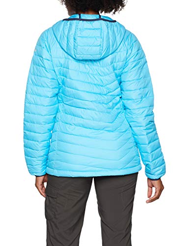 Columbia Chaqueta Impermeable con Capucha para Mujer, Powder Lite Hooded, Azul (Atoll), Talla XL
