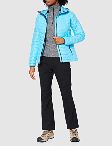 Columbia Chaqueta Impermeable con Capucha para Mujer, Powder Lite Hooded, Azul (Atoll), Talla XL