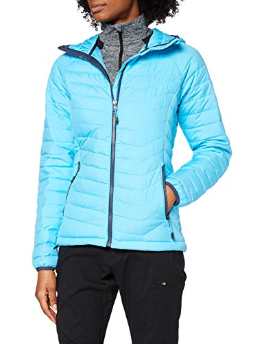 Columbia Chaqueta Impermeable con Capucha para Mujer, Powder Lite Hooded, Azul (Atoll), Talla XL