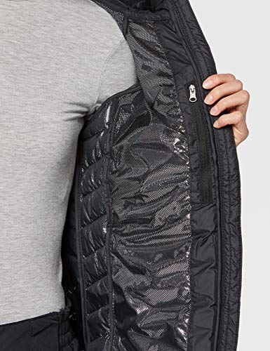 Columbia Chaqueta Impermeable con Capucha para Mujer, Powder Lite Hooded, Negro (Black), Talla L