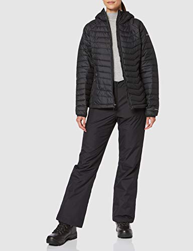 Columbia Chaqueta Impermeable con Capucha para Mujer, Powder Lite Hooded, Negro (Black), Talla M