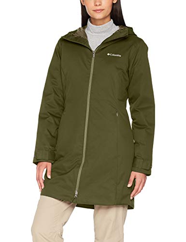 Columbia Chaqueta impermeable para mujer, Autumn Rise Mid Jacket, Poliéster, Verde (Nori), Talla XS, 1748231