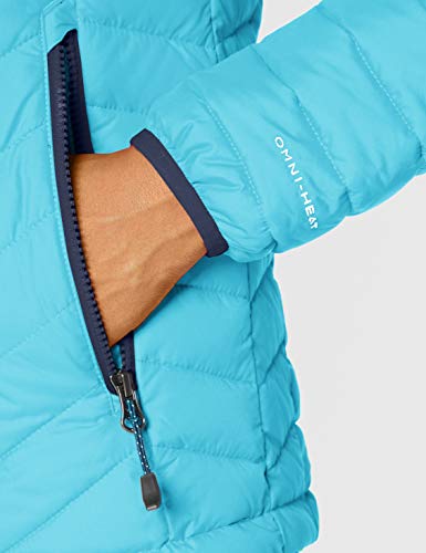 Columbia Chaqueta Impermeable para Mujer, Powder Lite Jacket, Azul (Atoll), Talla S