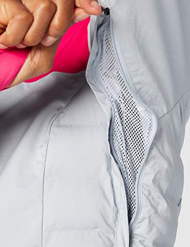 Columbia Chaqueta impermeable para mujer, Snow Dream Jacket, Poliéster, Gris (Cirrus Grey Hthr/Cactus Pink), Talla S, 1748341