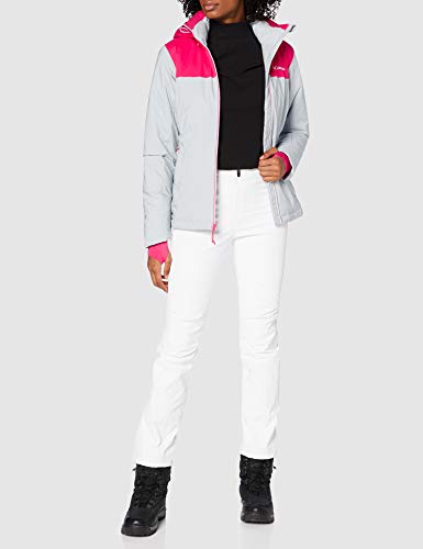 Columbia Chaqueta impermeable para mujer, Snow Dream Jacket, Poliéster, Gris (Cirrus Grey Hthr/Cactus Pink), Talla S, 1748341