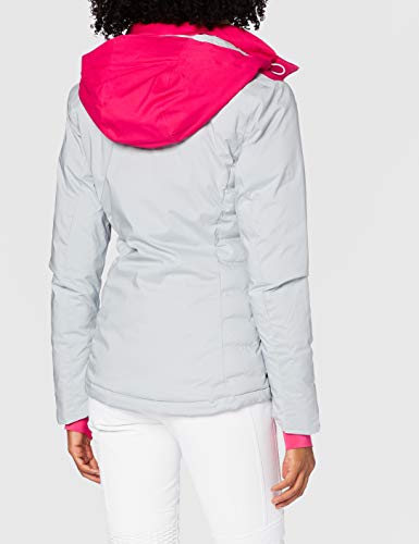 Columbia Chaqueta impermeable para mujer, Snow Dream Jacket, Poliéster, Gris (Cirrus Grey Hthr/Cactus Pink), Talla S, 1748341