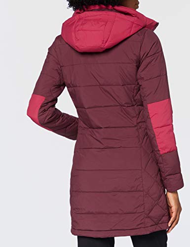 Columbia Chaqueta larga para mujer, Cold Fighter Mid Jacket, Nailon, Rojo (Rich Wine/Pomegranate), Talla S, 1748221