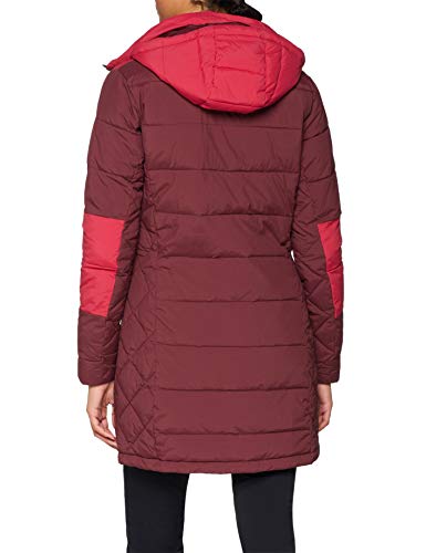 Columbia Chaqueta larga para mujer, Cold Fighter Mid Jacket, Nailon, Rojo (Rich Wine/Pomegranate), Talla S, 1748221