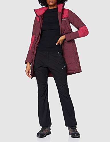 Columbia Chaqueta larga para mujer, Cold Fighter Mid Jacket, Nailon, Rojo (Rich Wine/Pomegranate), Talla S, 1748221