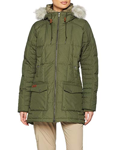 Columbia Chaqueta larga para mujer, Della Fall Mid Jacket, Poliéster, Verde (Nori), Talla XL, 1685501