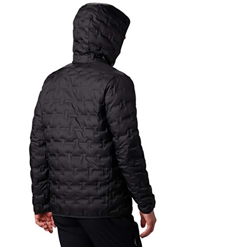 Columbia Delta Ridge, Chaqueta de plumas con capucha, Hombre, Negro (Black), Talla M
