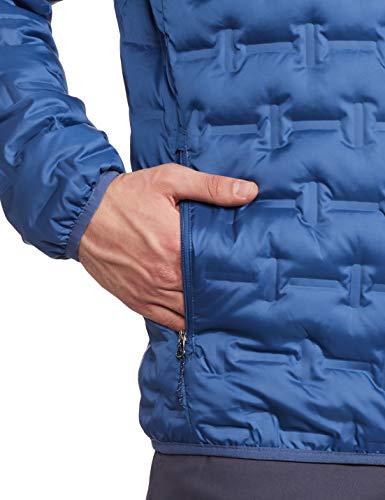 Columbia Delta Ridge Chaqueta de Plumas con Capucha para Hombre, Azul (Night Tide), XL