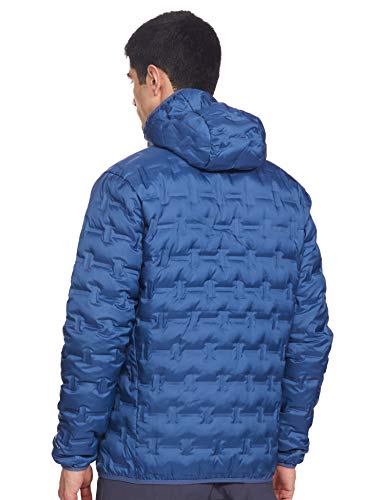 Columbia Delta Ridge Chaqueta de Plumas con Capucha para Hombre, Azul (Night Tide), XL