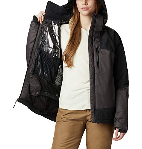 Columbia Fall Zone Chaqueta de esquí con Capucha, Mujer, Negro (Shark/Black), XL