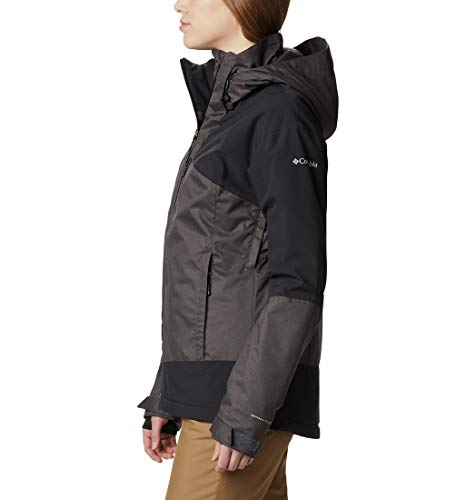 Columbia Fall Zone Chaqueta de esquí con Capucha, Mujer, Negro (Shark/Black), XL