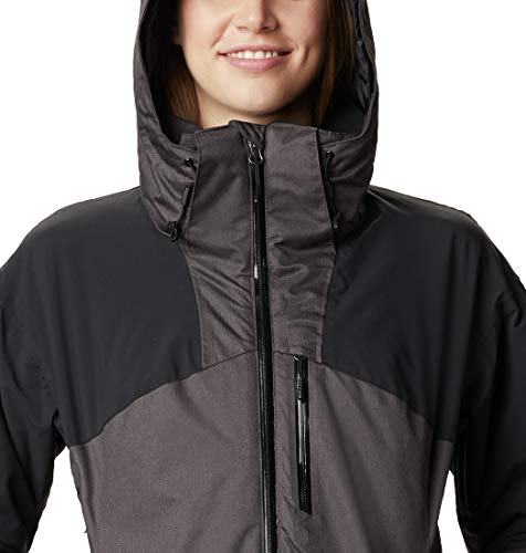Columbia Fall Zone Chaqueta de esquí con Capucha, Mujer, Negro (Shark/Black), XL