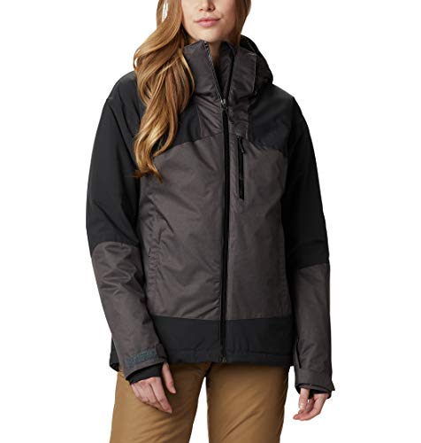 Columbia Fall Zone Chaqueta de esquí con Capucha, Mujer, Negro (Shark/Black), XL