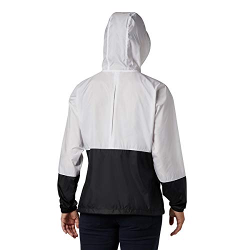 Columbia Flash Forward, Chaqueta cortavientos, Mujer, Blanco/Negro (White/Black), S