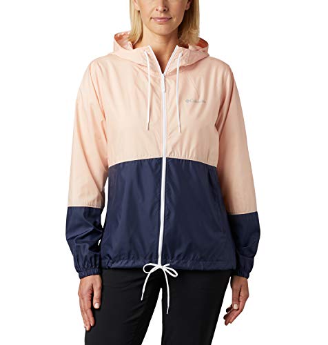 Columbia Flash Forward, Chaqueta cortavientos, Mujer, Rosa/Azul (Peach Cloud, Nocturnal), L