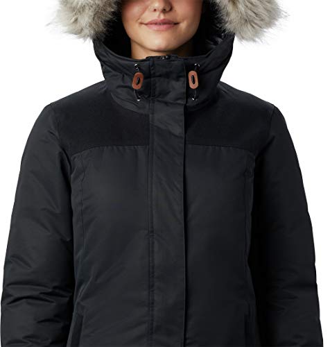 Columbia Lindores, Chaqueta impermeable, Mujer, Azul (Geyser), Talla M