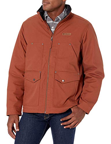 Columbia Men's Jackets, Dark Amber/Black Plaid, 2X Big