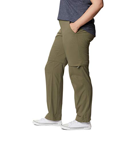Columbia Pantalones Convertibles Saturday Trail II para Mujer, Mujer, 1579851, Verde Piedra, 6 Long