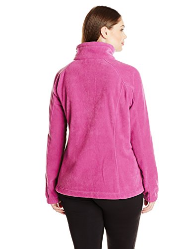 Columbia Plus Size Benton Springs Full Zip Jacket Chaqueta con forro, fucsia, XXX-Large para Mujer