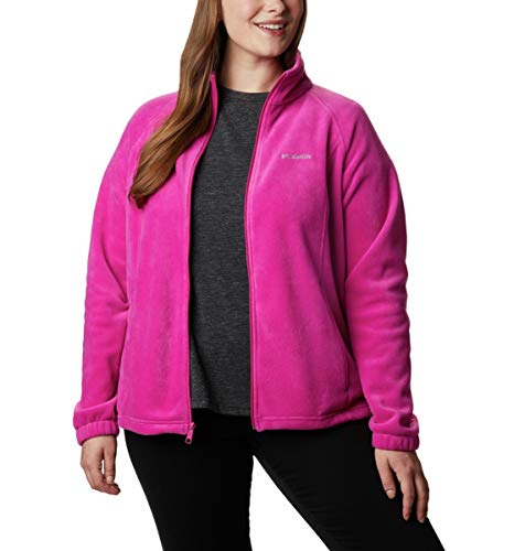 Columbia Plus Size Benton Springs Full Zip Jacket Chaqueta con forro, fucsia, XXX-Large para Mujer