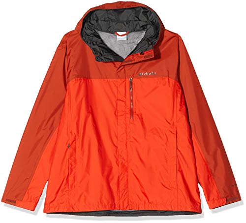 Columbia Pouring Adventure II, Chaqueta impermeable, Hombres, Rojo (Wildfire, Carnelian Red), XL