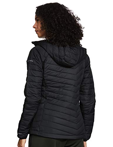 Columbia Powder Lite, Chaqueta con capucha, Mujer, Negro (Black) Talla M