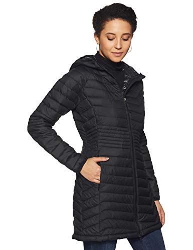 Columbia Powder Lite, Chaqueta de longitud media, Mujer, Negro (Black) Talla S