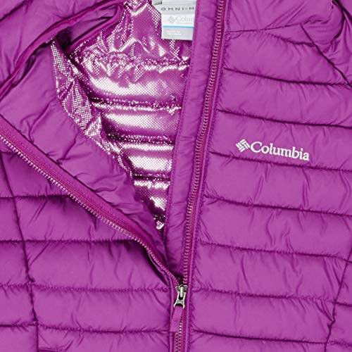 Columbia Powder Lite Girls Hooded Chaqueta con Capucha, Niñas, Plum, 4T