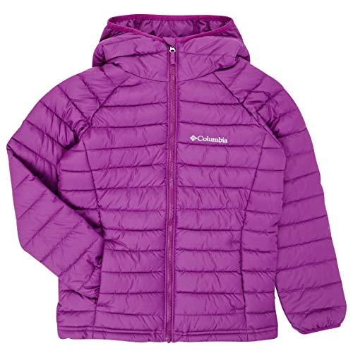 Columbia Powder Lite Girls Hooded Chaqueta con Capucha, Niñas, Plum, 4T