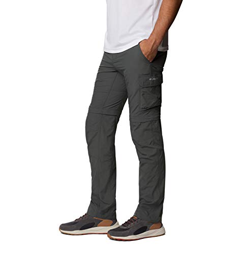 Columbia Silver Ridge II Pantalones de Senderismo Convertibles, Hombre, Gris (Grill), W34/L30