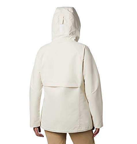 Columbia South Canyon Chaqueta Impermeable, Mujer, Blanco (Chalk), XS