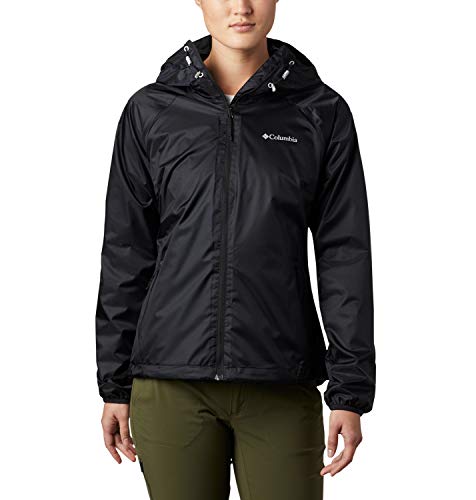 Columbia Ulica Chaqueta Impermeable, Mujer, Black Sheen, S