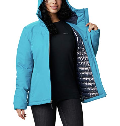 Columbia Windgates Insulated Chaqueta Impermeable con Capucha, Mujer, fjord Blue, S