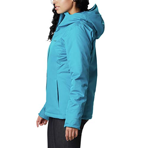 Columbia Windgates Insulated Chaqueta Impermeable con Capucha, Mujer, fjord Blue, S