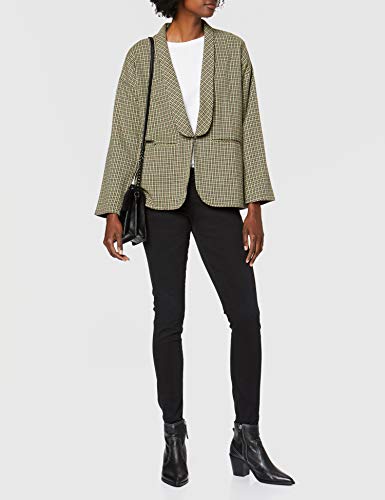 COMPAÑÍA FANTÁSTICA Blazer Chaqueta, Verde (Cuadros 000058), 42 (Tamaño del Fabricante:L) para Mujer